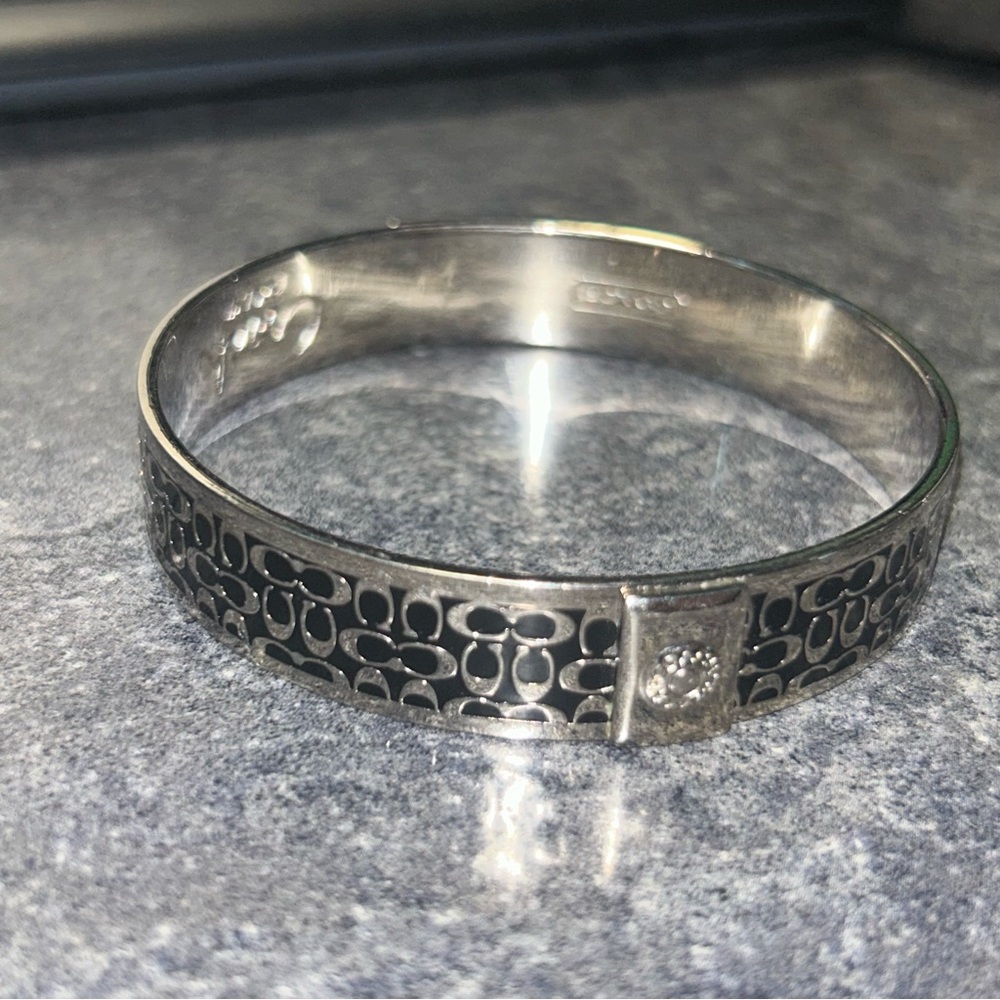 EUC Authentic Coach Enamel Signature Bangle Vintage